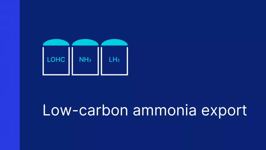 Low-carbon ammonia export